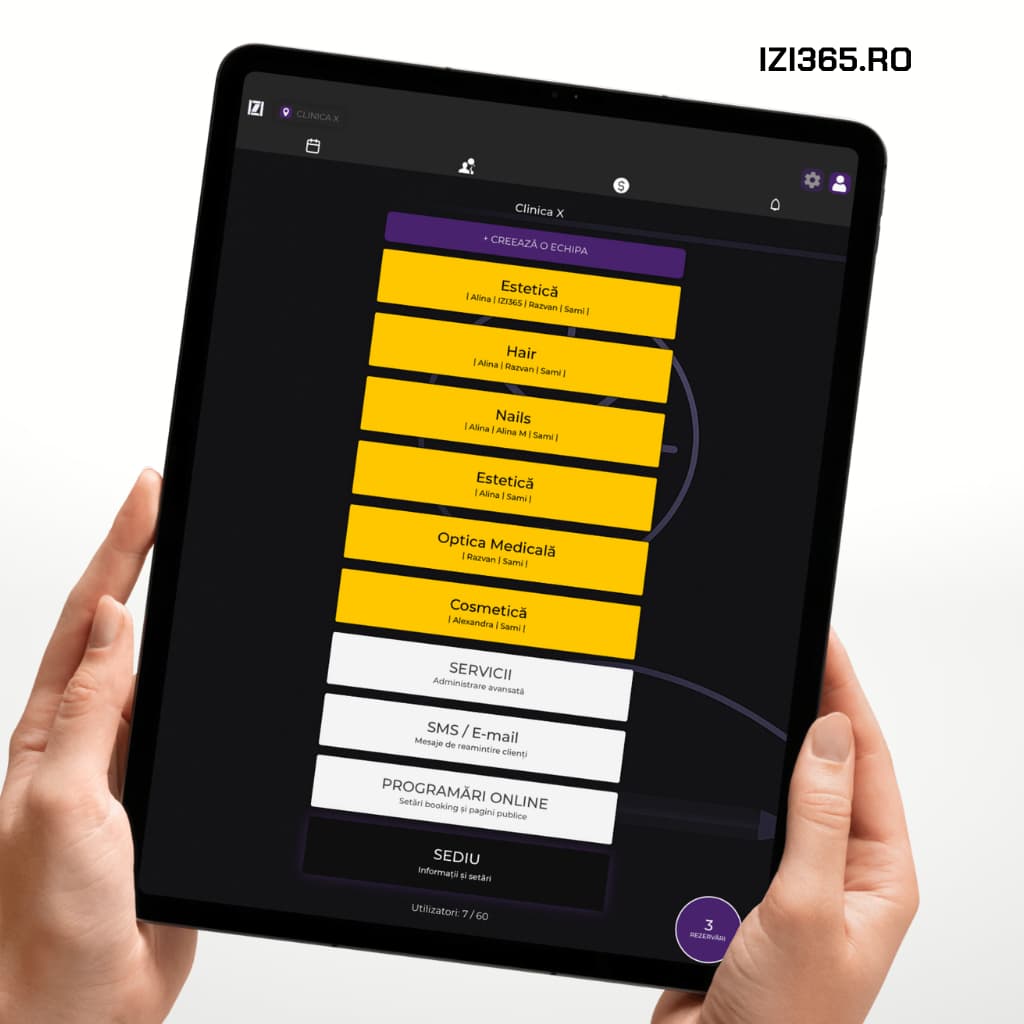 IZI365 Sistem operational pentru clinici si saloane