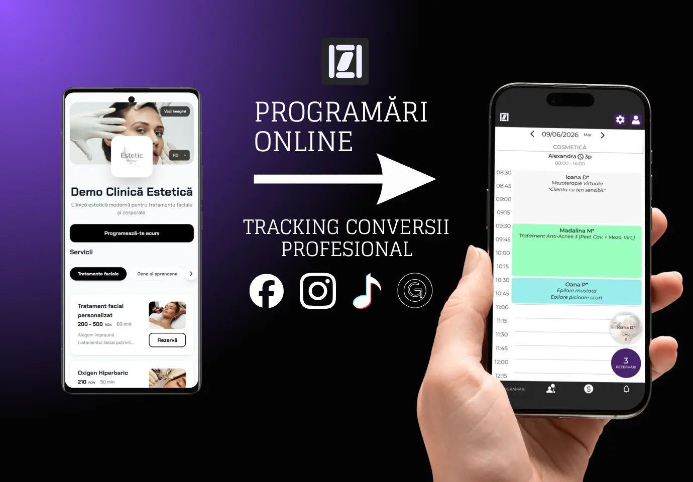Tracking conversii din programări pentru reclame
