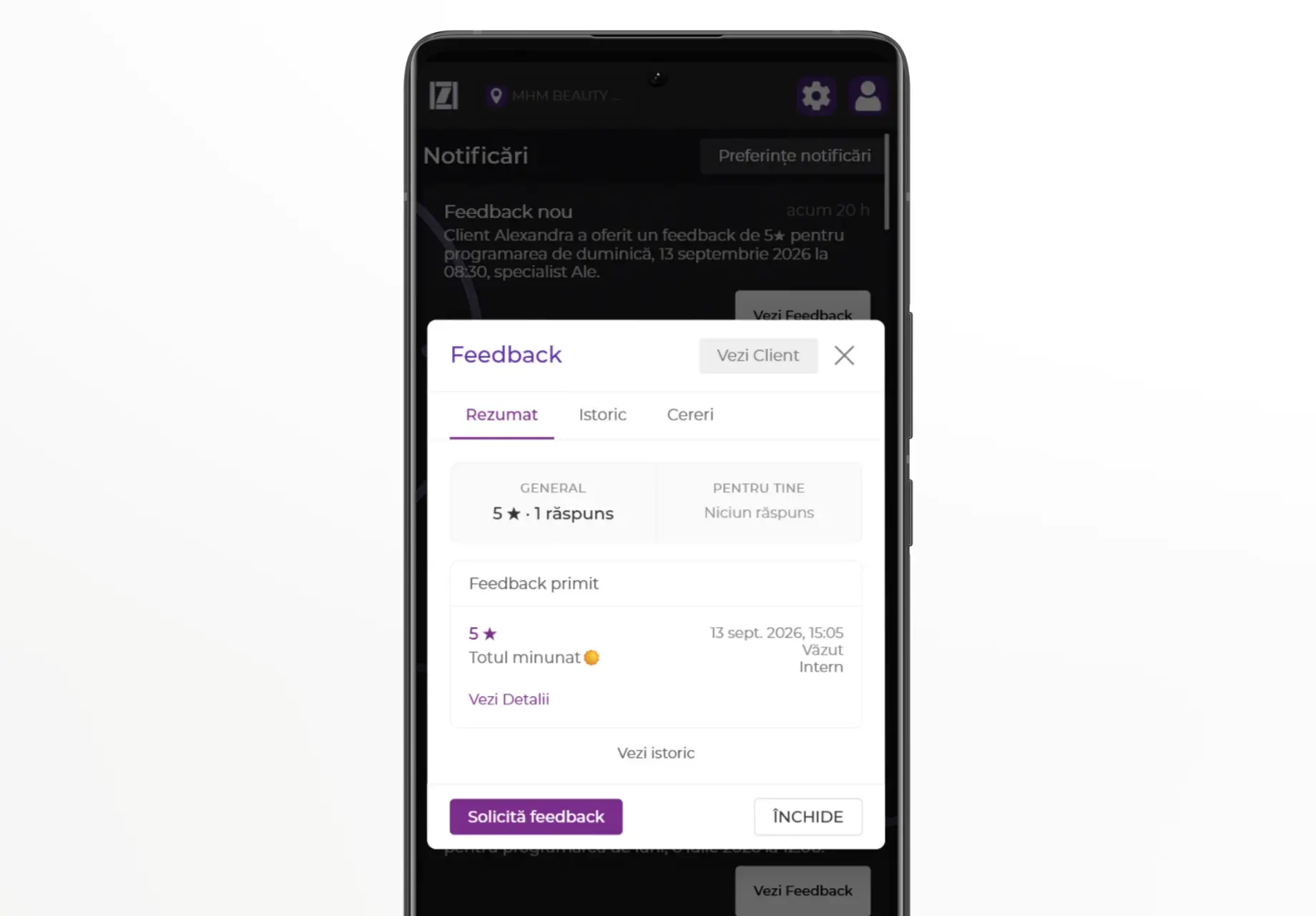Experiența clientului după vizită — feedback pentru clinici și saloane
