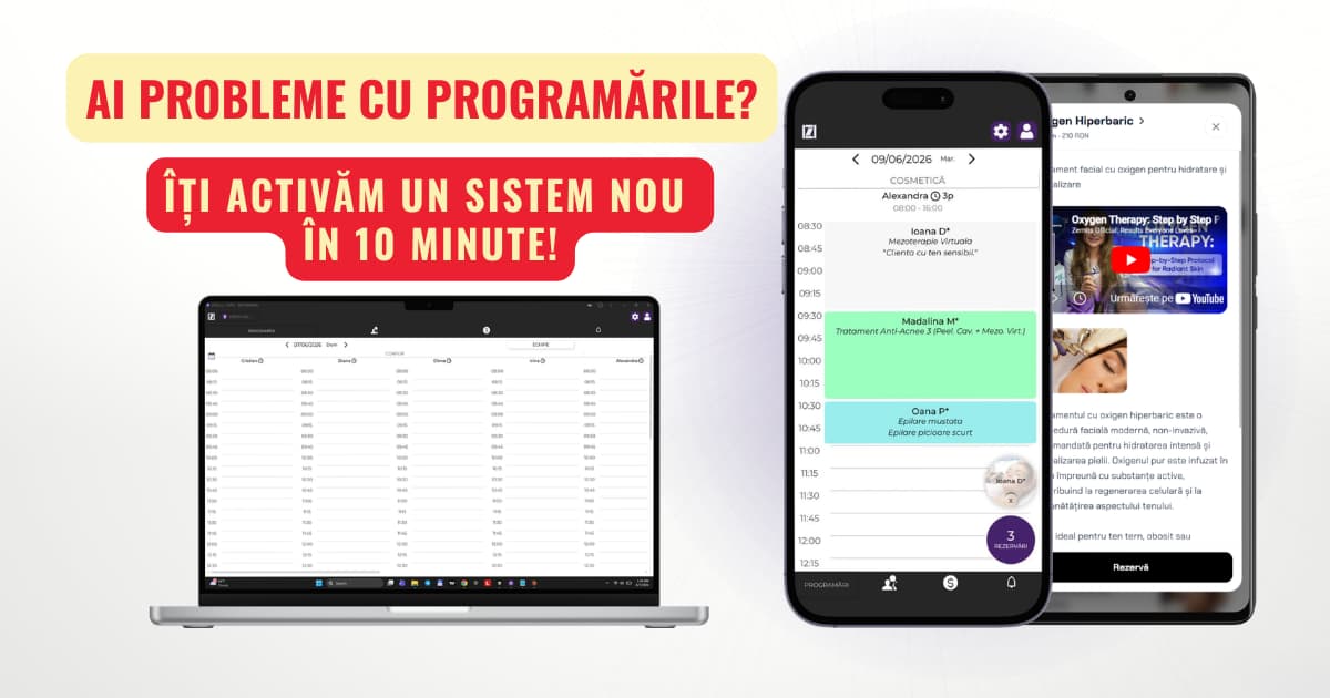 Alternativă programări online IZI365 pentru clinici și saloane — activare rapidă