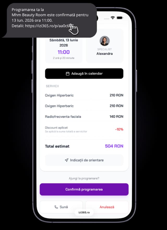 IZI365 — mesaje SMS și e-mail automate