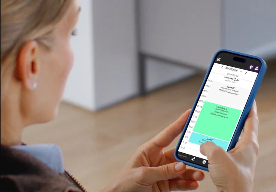 Funcționalități IZI365 — programări online, SMS/Email și aplicație